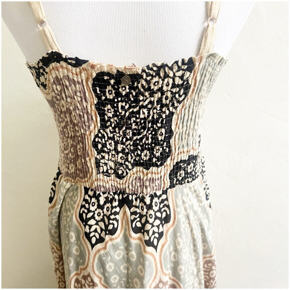 Soft Surroundings Midi Knit Smocked Dress Petite XL Asymmetrical Hem Multicolor - Picture 9 of 16